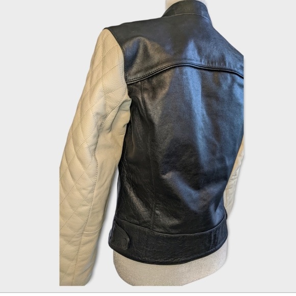 Scotch & Soda Buffalo Leather Quilted Jacket with silk lining - Picture 4 of 10